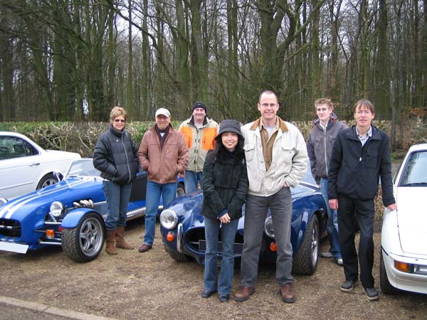 Some Helluvit Sports Car Club members on one of their road runs in January 2007.